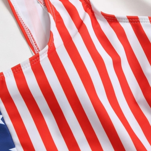 💥4TH OF JULY NWT AMERICAN FLAG BATHING SUIT - Picture 3 of 9